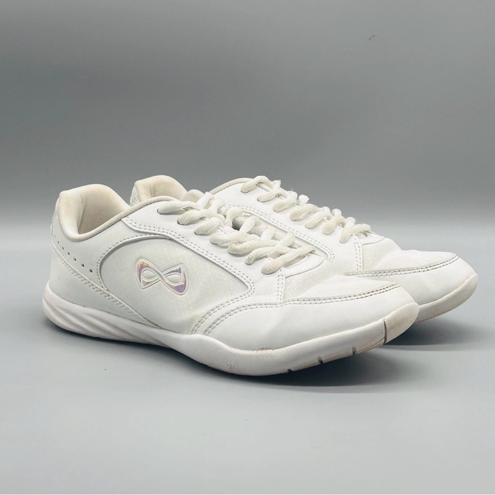 NFINITY White Women's Sneakers with Iridescent Logo